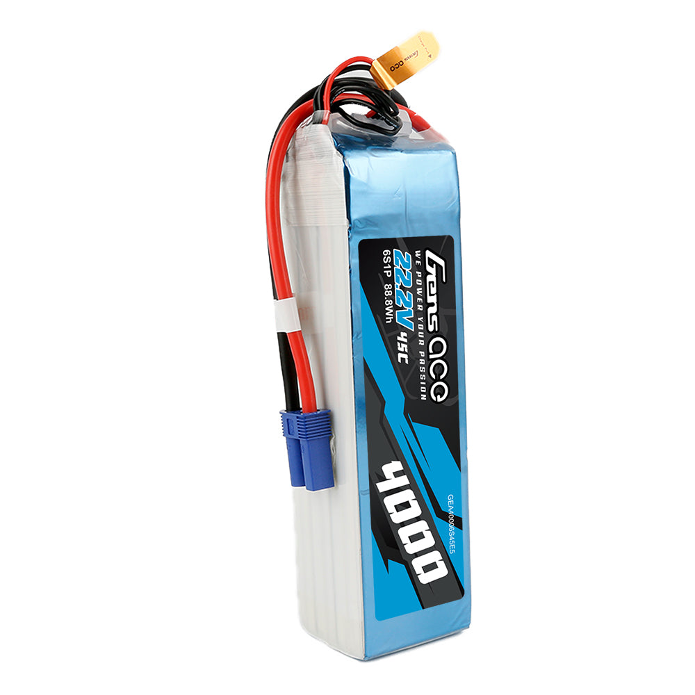 Gens ace 4000mAh 22.2V 45C 6S1P Lipo Battery Pack