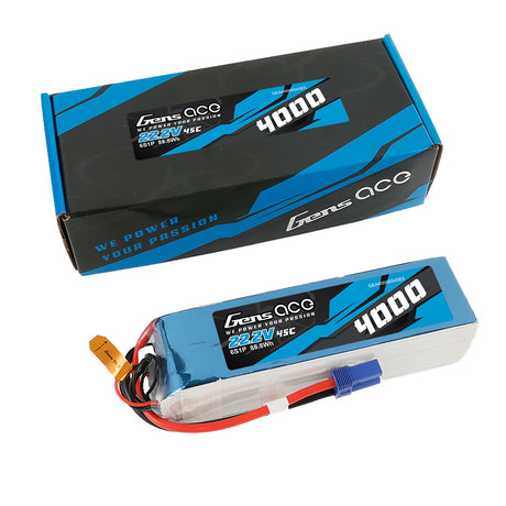 Gens ace 4000mAh 22.2V 45C 6S1P Lipo Battery Pack