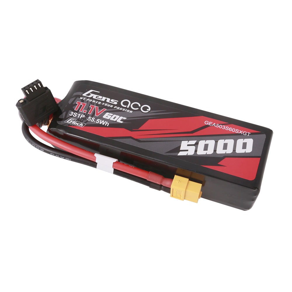 Gens ace G-Tech 5000mAh 11.1V 60C 3S1P Lipo With XT60 Plug