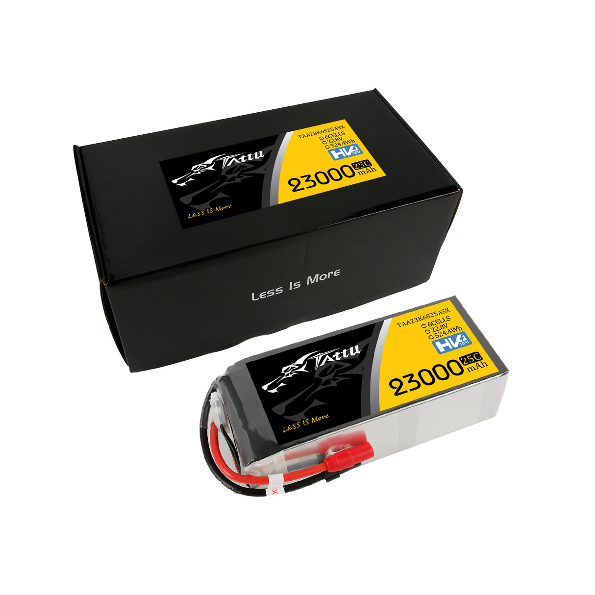 Tattu 23000mAh 22.8V 25C 6S1P HV High Voltage Lipo Battery Pack With XT150+AS150