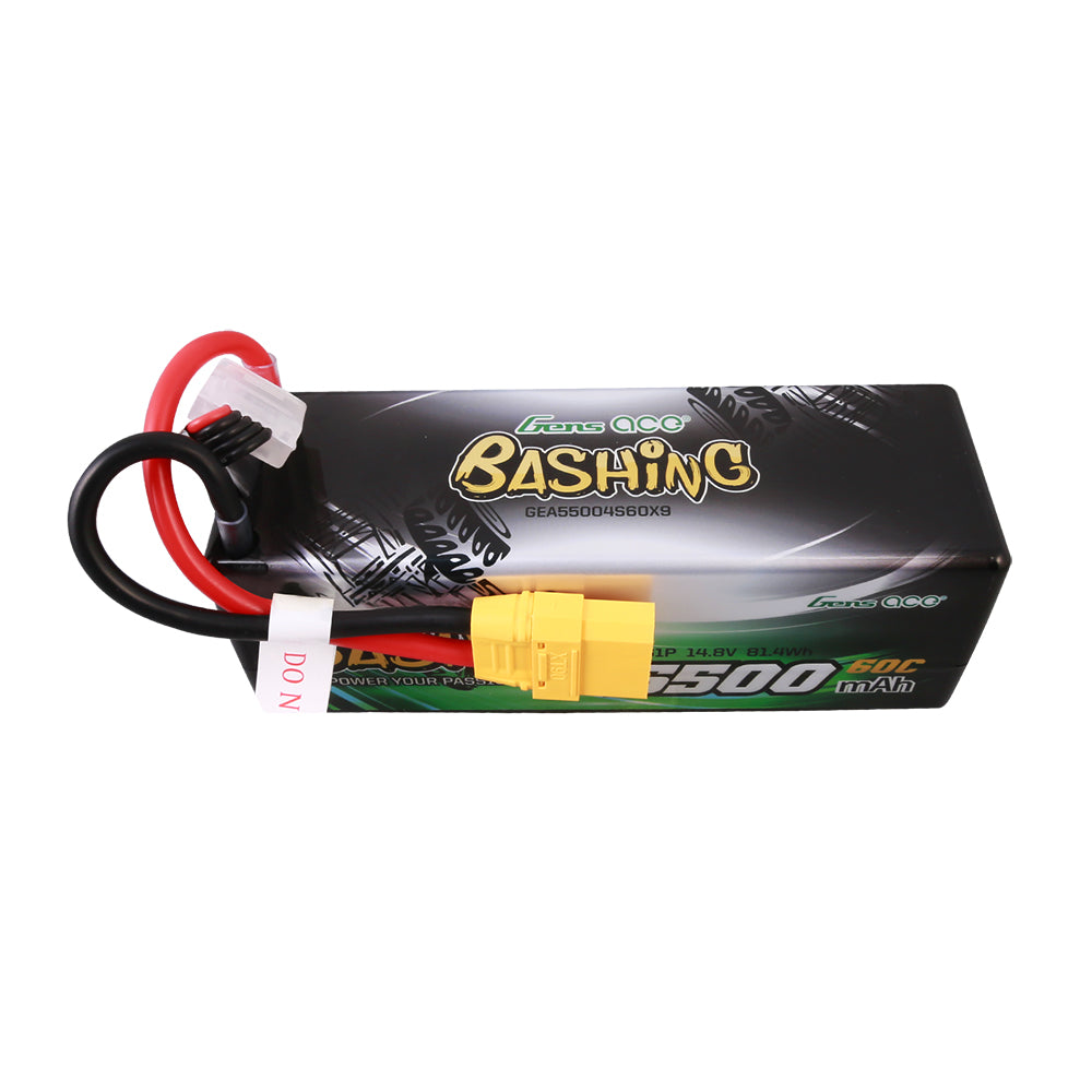 Gens ace 5500mAh 4S 14.8V 60C HardCase RC car Lipo Battery 14#