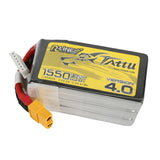 Tattu R-Line Version 4.0 1550mAh 6S 22.2V 130C Lipo Battery Pack with XT60 Plug