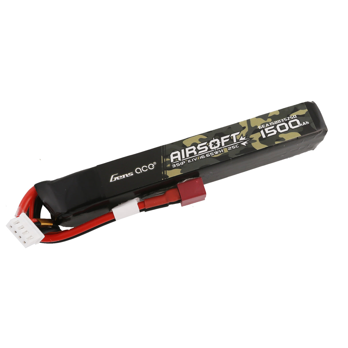 Gens ace 25C 1500mAh 3S1P 11.1V Airsoft Gun Lipo Battery with T Plug