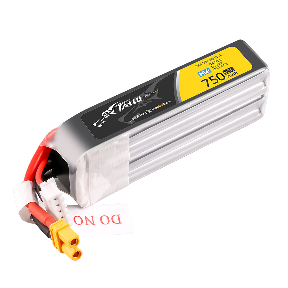 Tattu Lipo 750mAh 95C 4S1P 15.2V HV XT30U-F Long-Pack