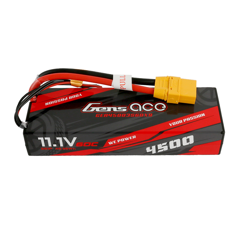 Gens ace 4500mAh 3S1P 11.1V 60C HardCase RC car Lipo Battery #24