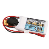 Gens ace G-Tech Soaring 450mAh 7.4V 30C 2S1P Lipo Battery Pack with JST-SYP Plug