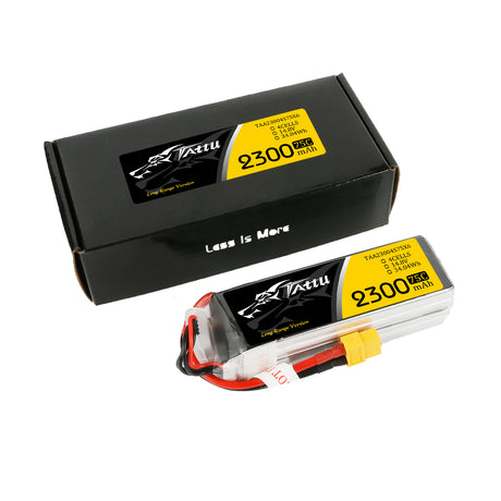 TATTU 2300mAh 14.8V 75C 4S1P Lipo Battery Pack with XT60